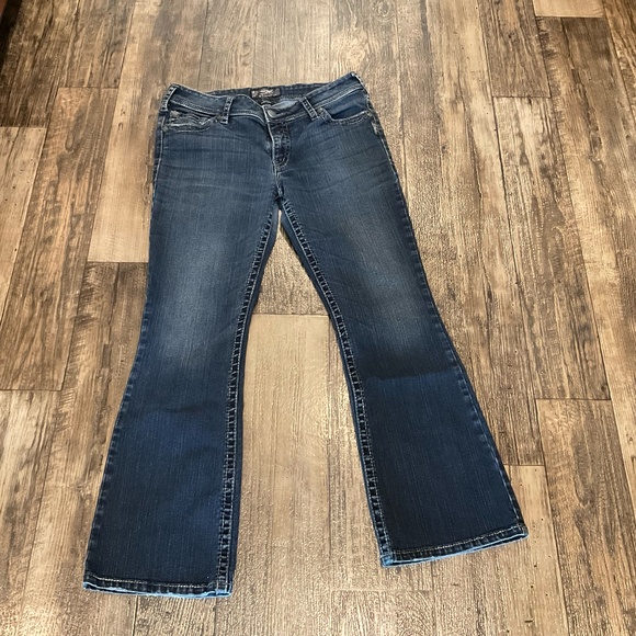 Women’s Vintage Silver Suki Surplus Bootcut Jeans, Size 34/30, EUC - Picture 1 of 12